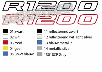 Andere beschikbare kleuren